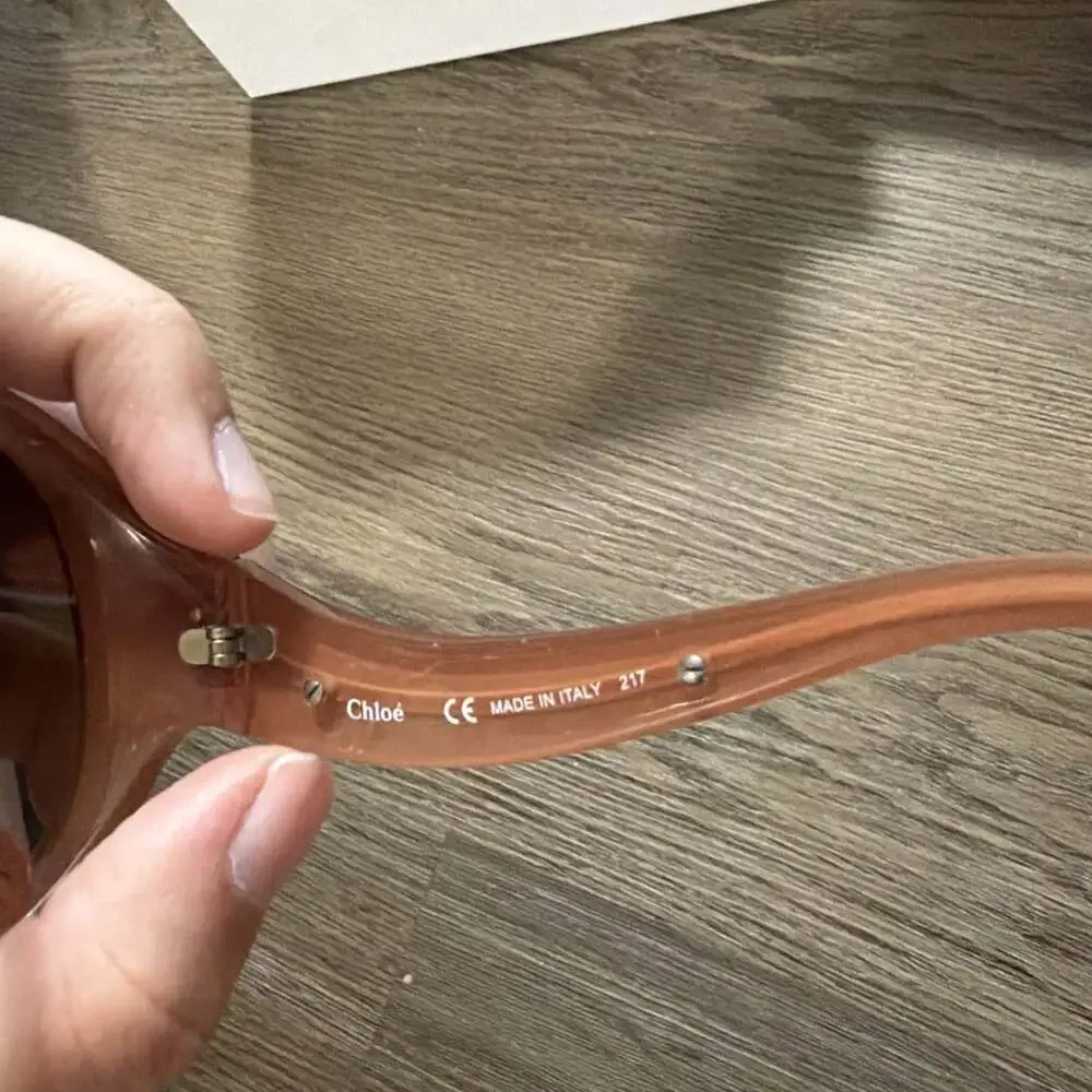 Chloé CE727S 234 Oversized Round Sunglasses Caramel Brown Gradient w/ Case & Box